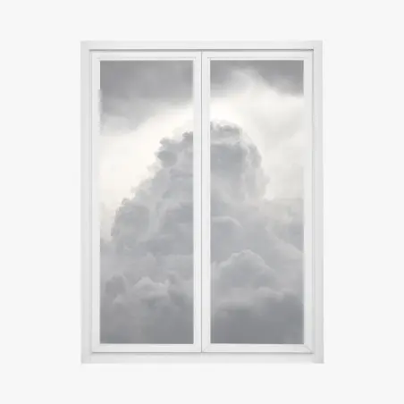 Pegatina para ventana nubes dramáticas en blanco y negro – Pixers®
