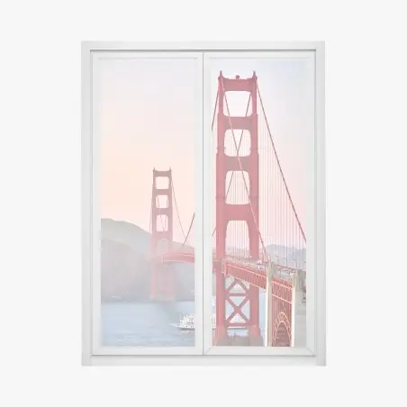 Pegatina para ventana panorámica del puente Golden Gate en San Francisco – Pixers®