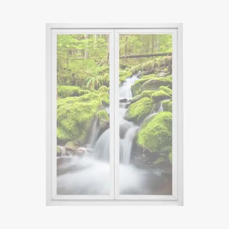 Pegatina para ventana serenidad del arroyo en Sol Duc – Pixers®