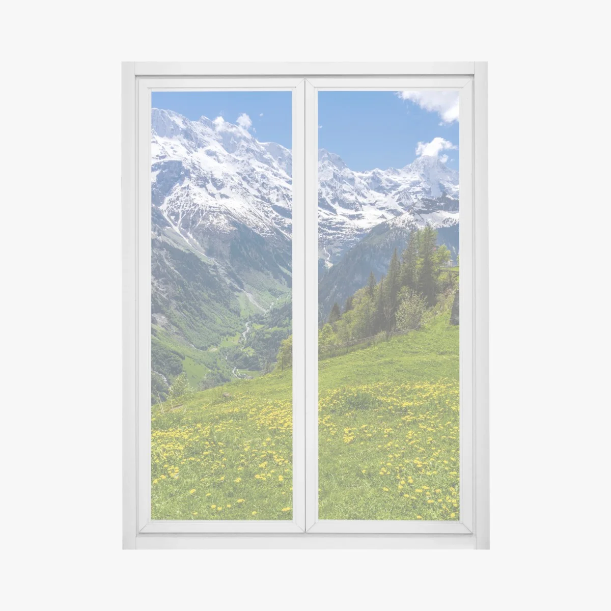 Pegatina para ventana pradera alpina con flores y montañas nevadas – Pixers® Pegatina para ventana pradera alpina con flores y montañas nevadas – Pixers®