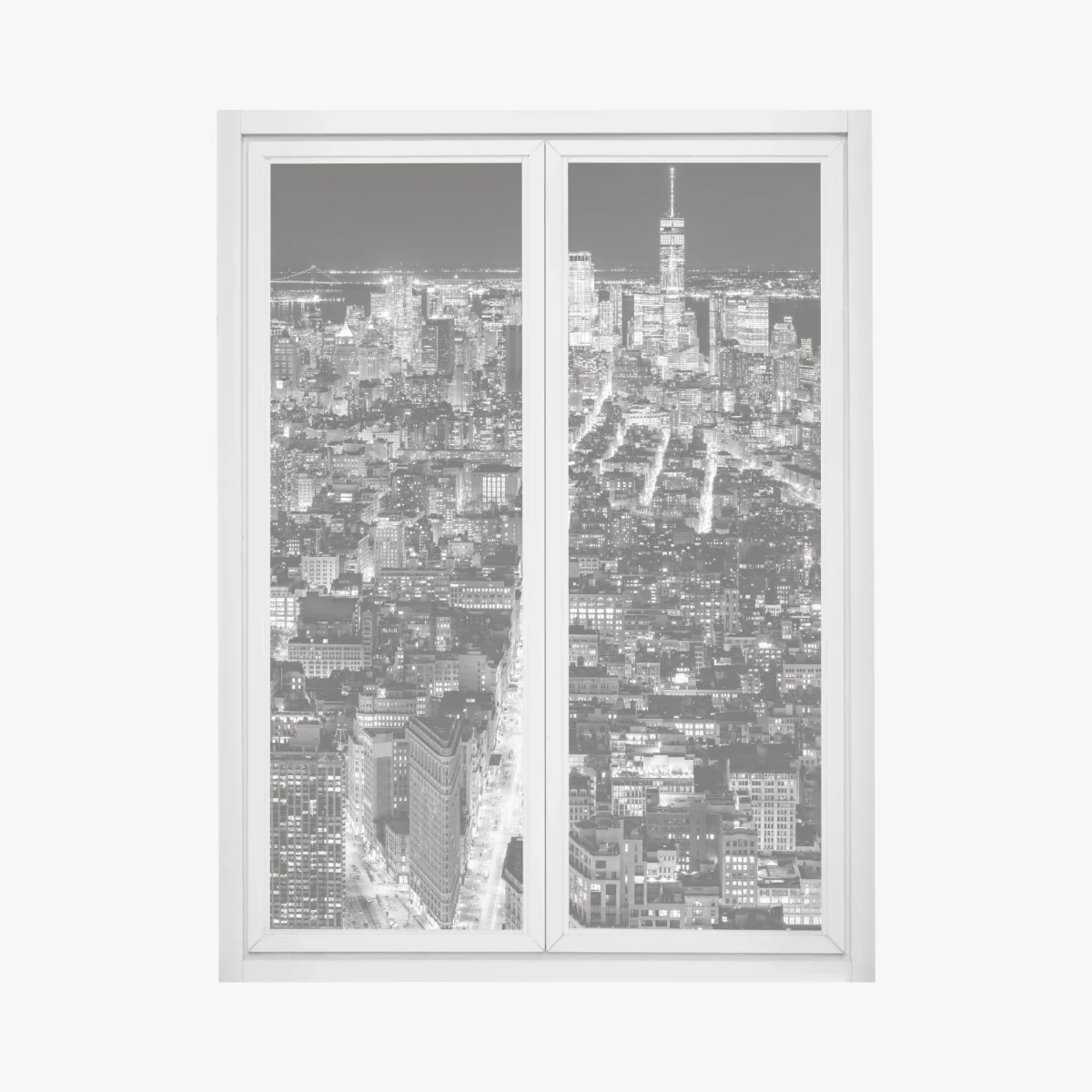 Pegatina para ventana panorama nocturno de Nueva York en blanco y negro – Pixers® Pegatina para ventana panorama nocturno de Nueva York en blanco y negro – Pixers®