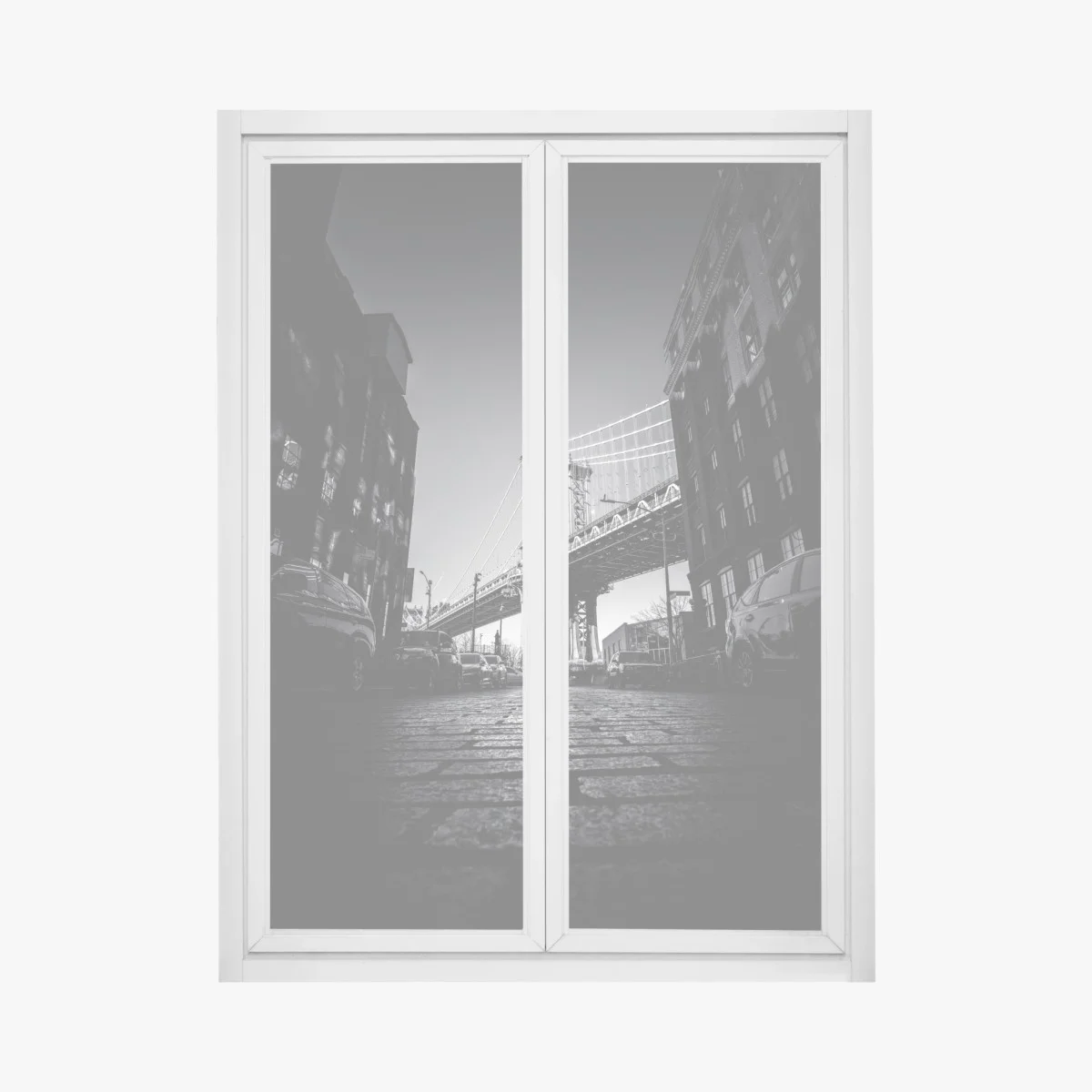 Pegatina para ventana vista icónica del puente de Manhattan en blanco y negro – Pixers® Pegatina para ventana vista icónica del puente de Manhattan en blanco y negro – Pixers®