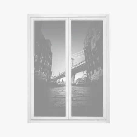 Pegatina para ventana vista icónica del puente de Manhattan en blanco y negro – Pixers®
