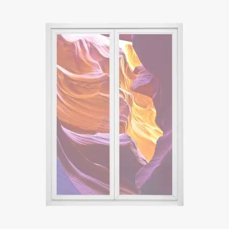 Pegatina para ventana abstracción del cañón iluminado – Pixers®