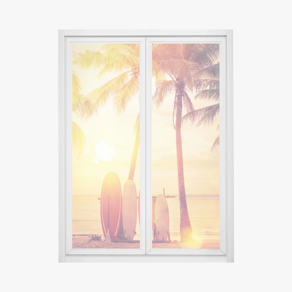 Pegatina para ventana atardecer tropical con tablas de surf – Pixers® Pegatina para ventana atardecer tropical con tablas de surf – Pixers®