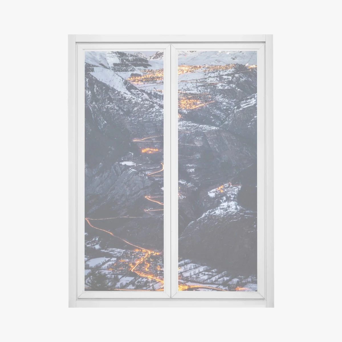 Pegatina para ventana noche invernal en Alpe d'Huez – Pixers® Pegatina para ventana noche invernal en Alpe d'Huez – Pixers®