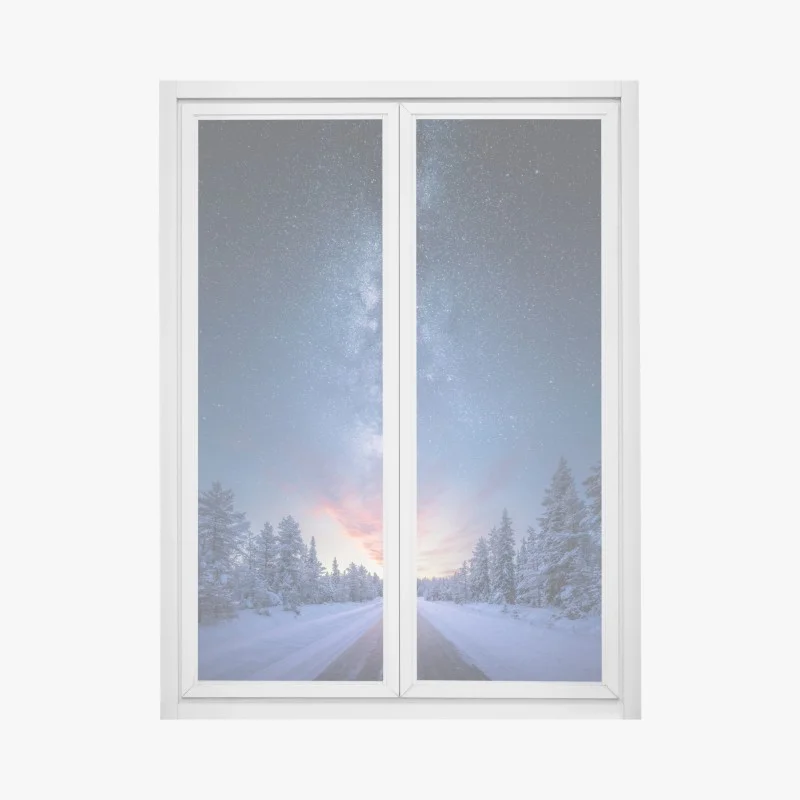 Pegatina para ventana camino hacia el amanecer estelar