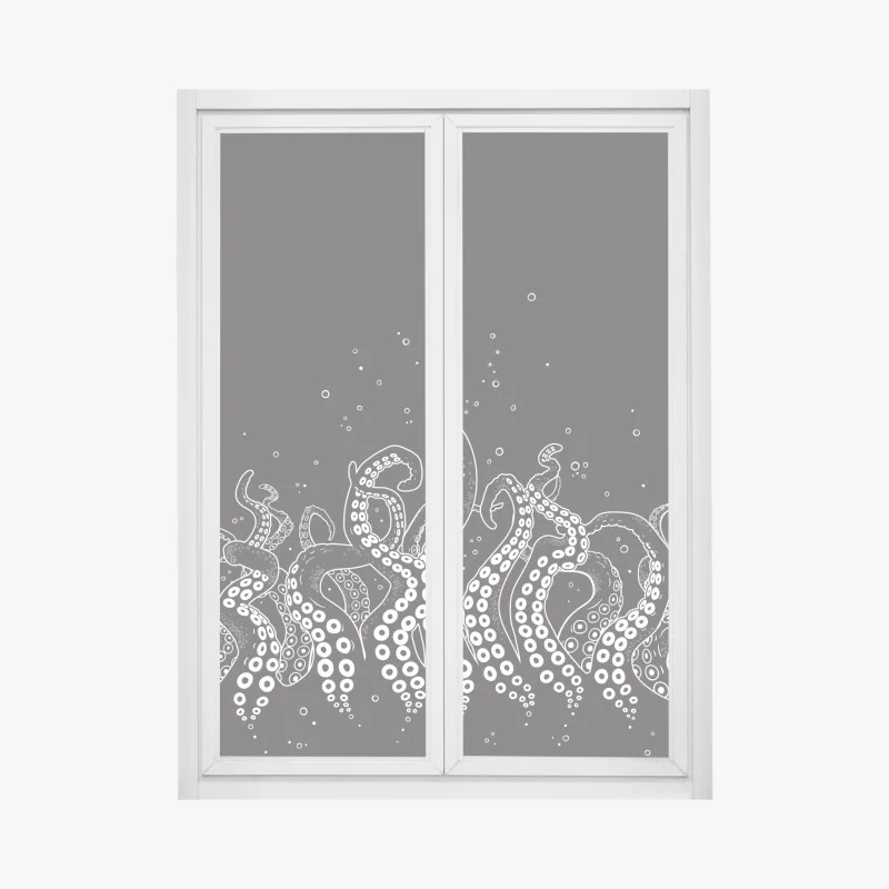 Pegatina para ventana tentáculos del abismo