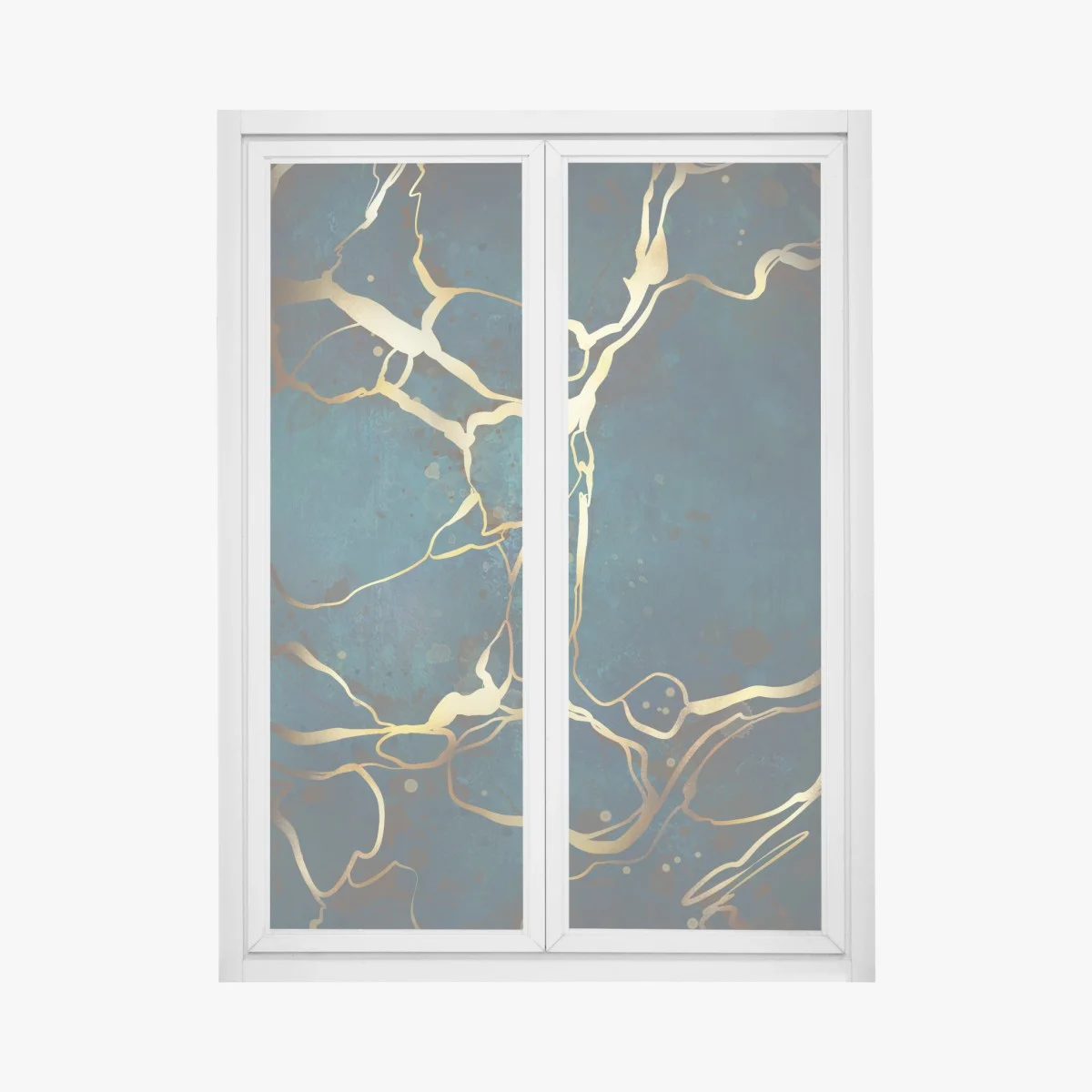 Pegatina para ventana elegancia marina con vetas doradas – Pixers® Pegatina para ventana elegancia marina con vetas doradas – Pixers®