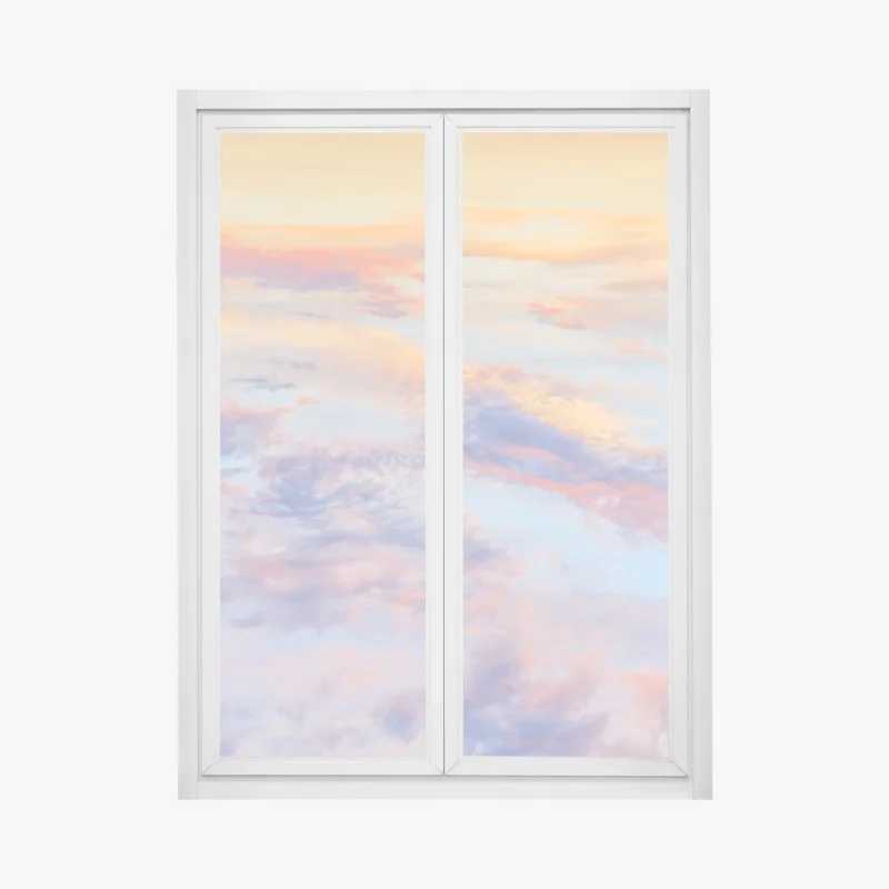Pegatina para ventana cielo pastel sereno