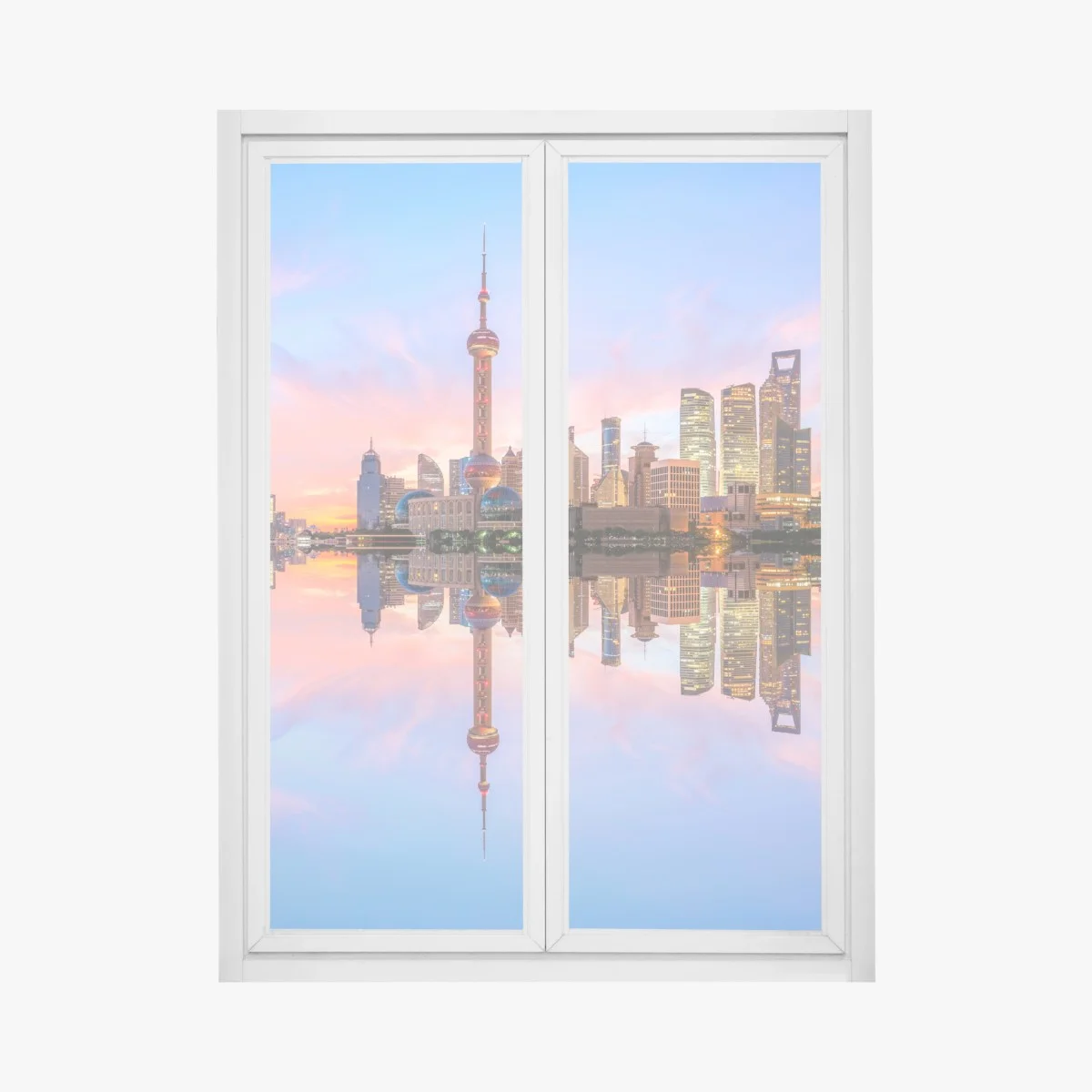 Pegatina para ventana amanecer en Shanghai: horizonte urbano reflejado – Pixers® Pegatina para ventana amanecer en Shanghai: horizonte urbano reflejado – Pixers®