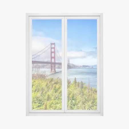 Pegatina para ventana panorama del Golden Gate y las colinas de Marin en San Francisco – Pixers®