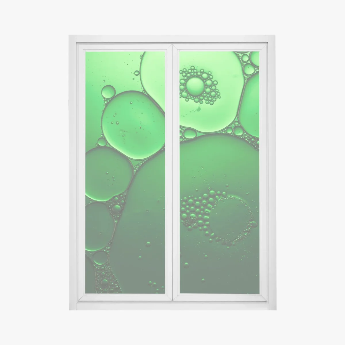 Pegatina para ventana composición de burbujas verdes abstractas – Pixers® Pegatina para ventana composición de burbujas verdes abstractas – Pixers®