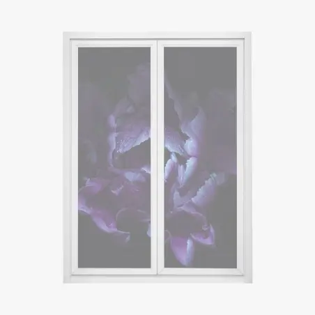 Pegatina para ventana tulipán púrpura en luz ultravioleta – Pixers®