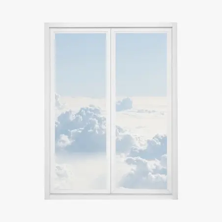 Pegatina para ventana paisaje celeste de nubes esponjosas – Pixers®