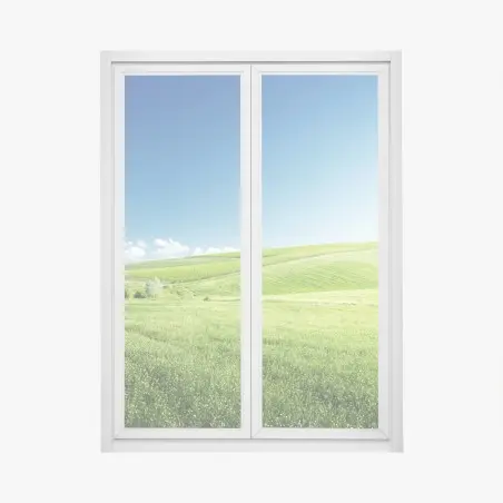 Pegatina para ventana colinas verdes bajo un cielo azul – Pixers®