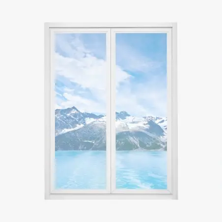 Pegatina para ventana panorama sereno de Glacier Bay – Pixers®