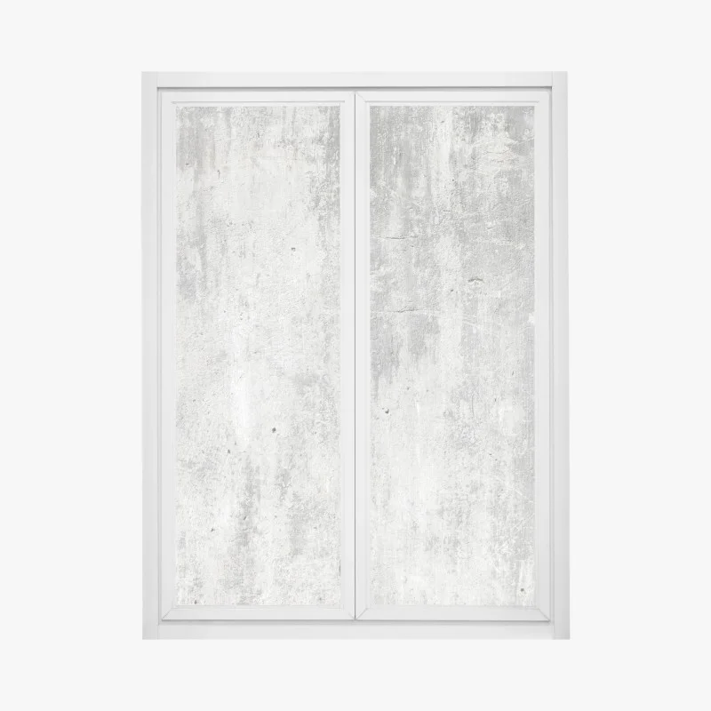 Pegatina para ventana textura industrial de hormigón envejecido