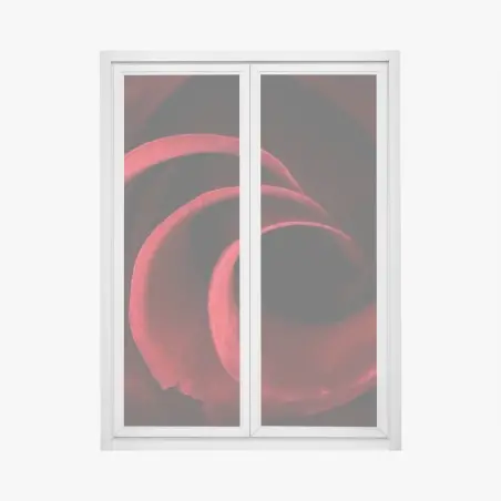 Pegatina para ventana espiral de pétalos rojos – Pixers®