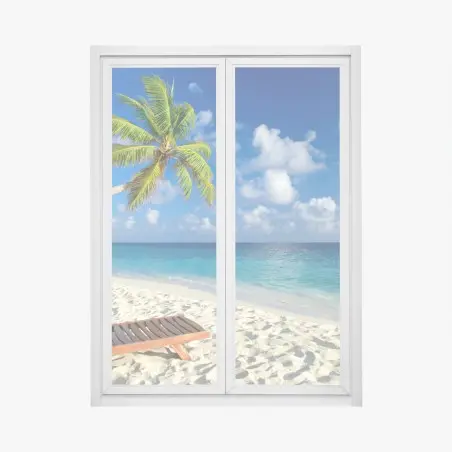 Pegatina para ventana paraíso tropical en Maldivas – Pixers®