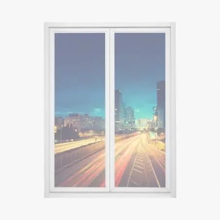 Pegatina para ventana atardecer urbano en La Défense, París – Pixers®