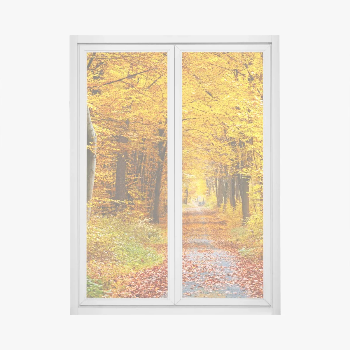Pegatina para ventana camino otoñal entre árboles dorados – Pixers® Pegatina para ventana camino otoñal entre árboles dorados – Pixers®