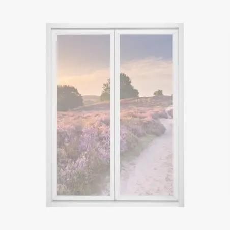 Pegatina para ventana amanecer en el brezal de Posbank – Pixers®