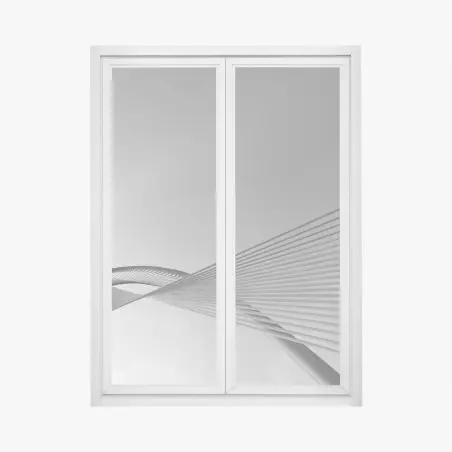 Pegatina para ventana arquitectura de líneas entrelazadas – Pixers®