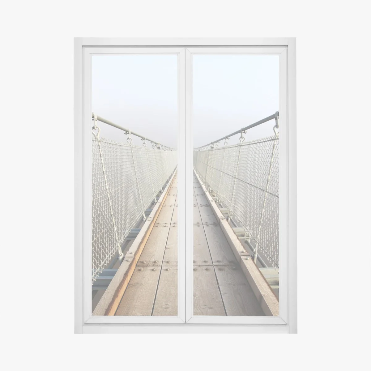 Pegatina para ventana puente colgante entre la niebla – Pixers® Pegatina para ventana puente colgante entre la niebla – Pixers®