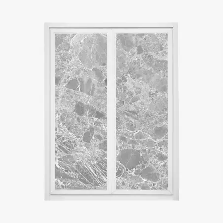 Pegatina para ventana textura de mármol en blanco y negro – Pixers®