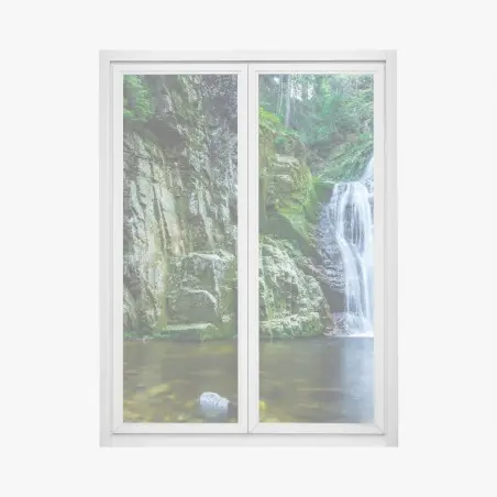Pegatina para ventana impresionante cascada de Kamienczyk en Karkonosze – Pixers®