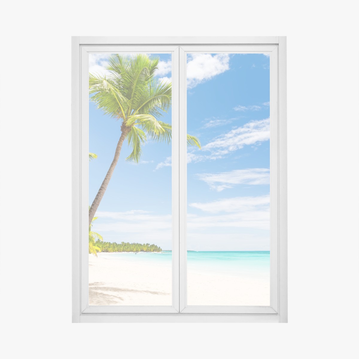 Pegatina para ventana paraíso tropical en Punta Cana – Pixers®