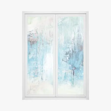 Pegatina para ventana sueños en azul y verde – Pixers®