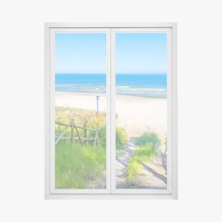 Pegatina para ventana sendero hacia la playa del Mar Báltico – Pixers®