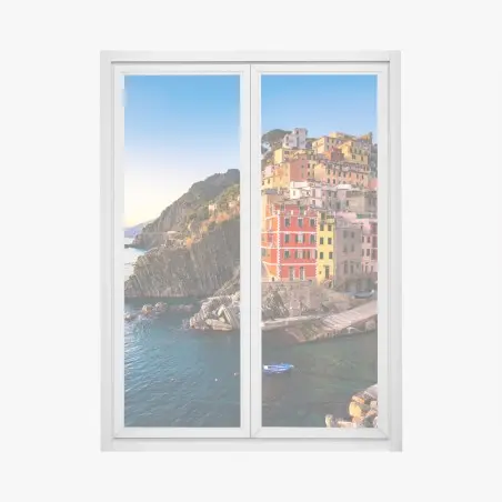Pegatina para ventana puesta de sol en Riomaggiore, Cinque Terre – Pixers®