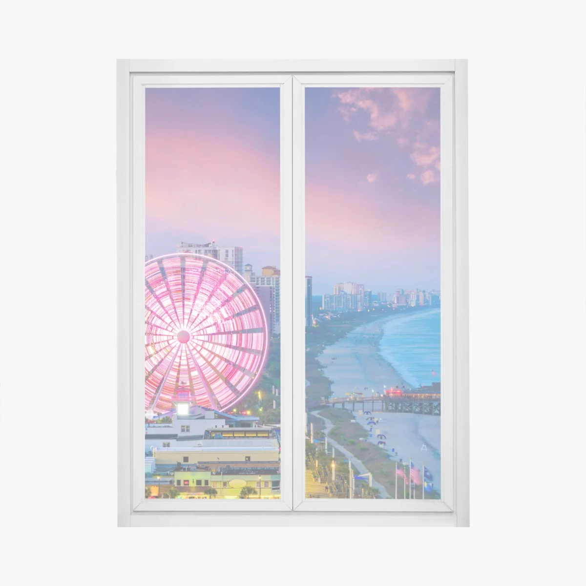 Pegatina para ventana puesta de sol en Myrtle Beach con noria iluminada – Pixers® Pegatina para ventana puesta de sol en Myrtle Beach con noria iluminada – Pixers®