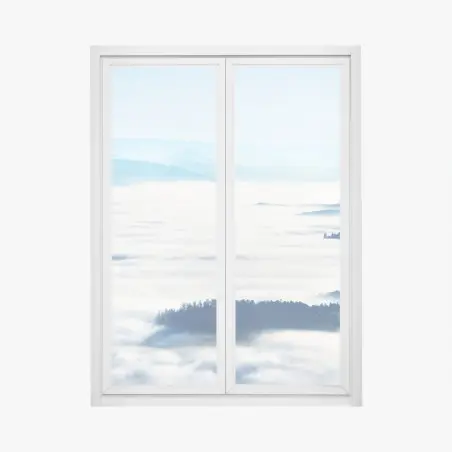 Pegatina para ventana amanecer entre nieblas en los Vosgos – Pixers®