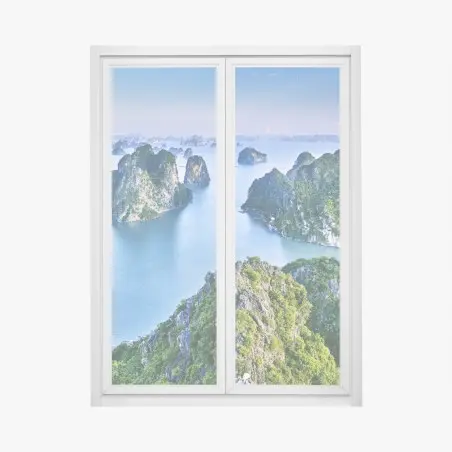 Pegatina para ventana vistas panorámicas de la bahía de Ha Long – Pixers®