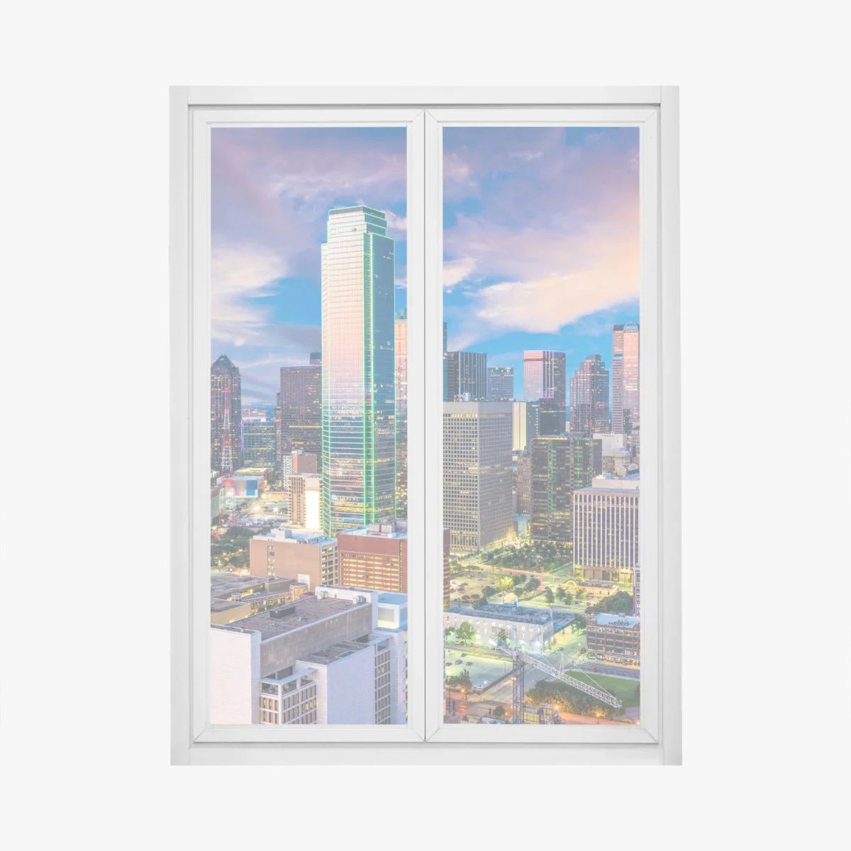 Pegatina para ventana atardecer urbano en Dallas – Pixers® Pegatina para ventana atardecer urbano en Dallas – Pixers®