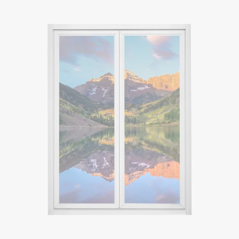 Pegatina para ventana amanecer dorado en Maroon Bells, Colorado