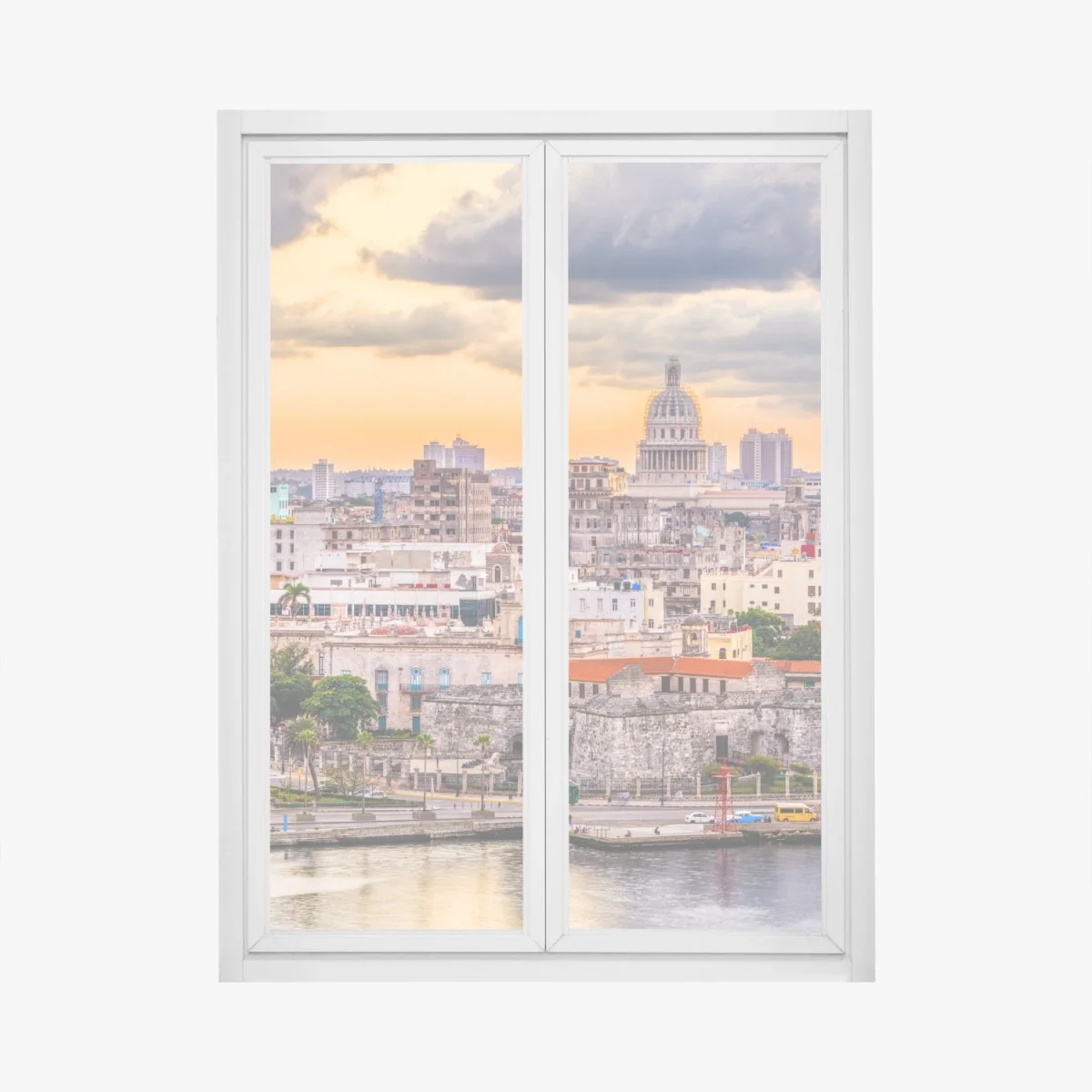 Pegatina para ventana amanecer sobre el centro de La Habana – Pixers® Pegatina para ventana amanecer sobre el centro de La Habana – Pixers®
