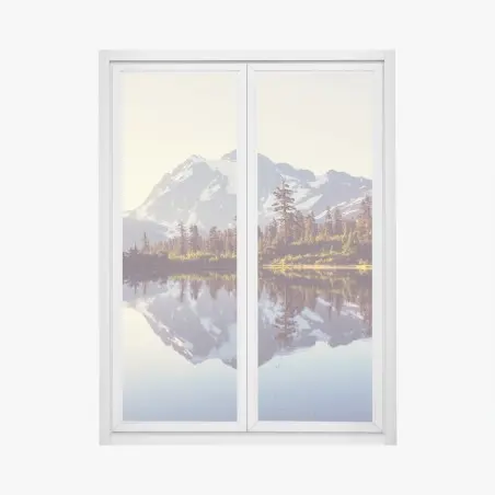 Pegatina para ventana reflejo sereno del monte Shuksan en Washington – Pixers®