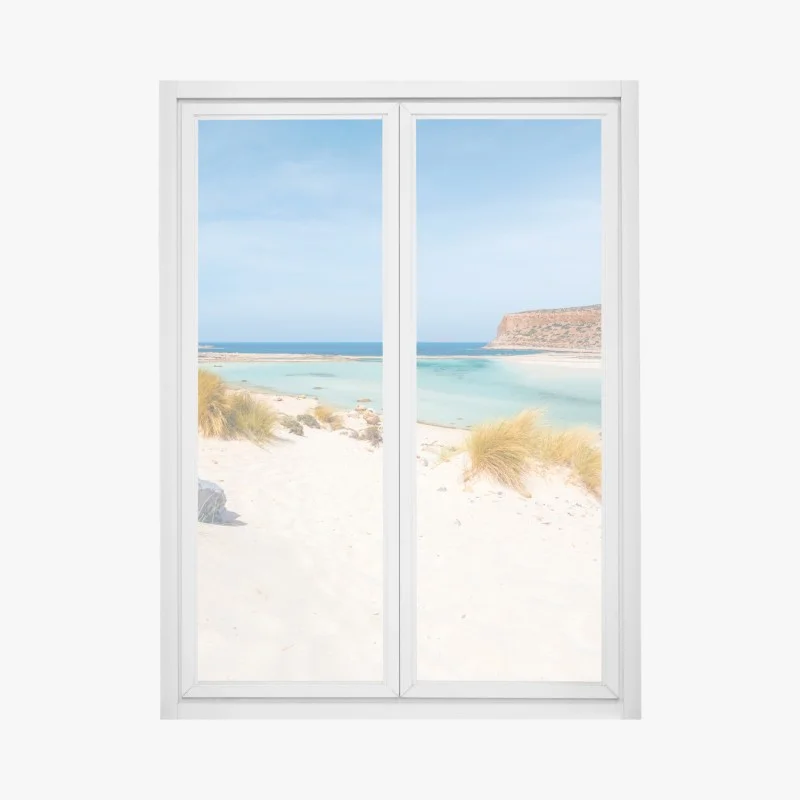 Pegatina para ventana paisaje de la bahía de Balos, Creta