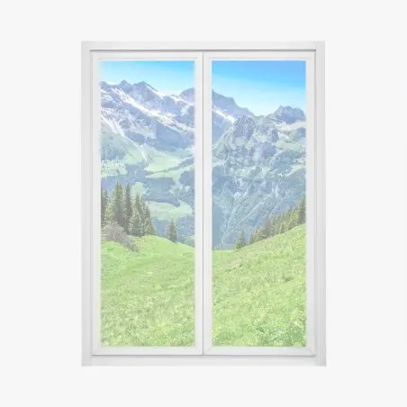 Pegatina para ventana vistas panorámicas de los Alpes en Engelberg, Suiza – Pixers®