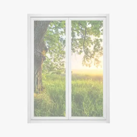 Pegatina para ventana roble majestuoso al amanecer – Pixers®