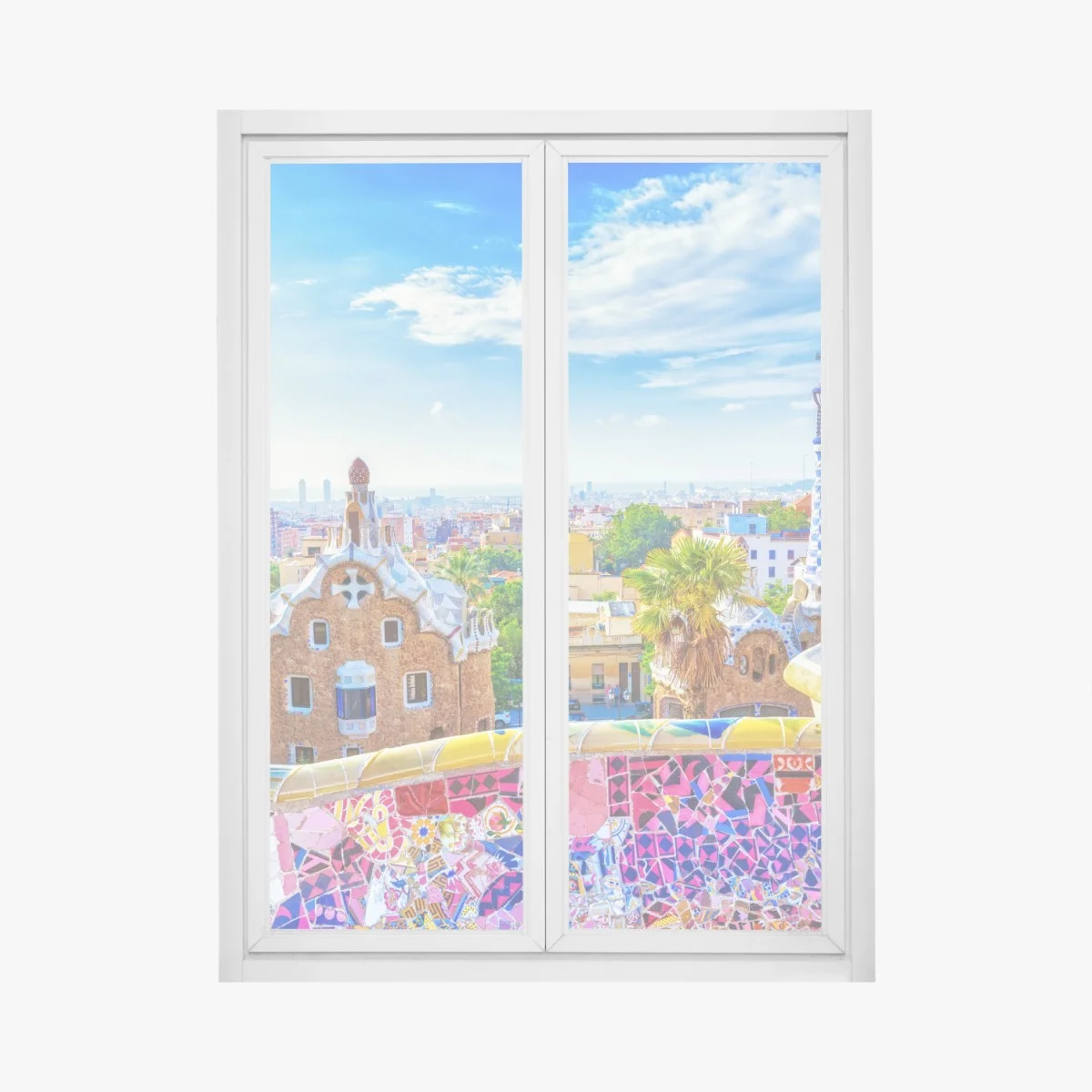 Pegatina para ventana vistas coloridas desde Parque Güell, Barcelona – Pixers® Pegatina para ventana vistas coloridas desde Parque Güell, Barcelona – Pixers®