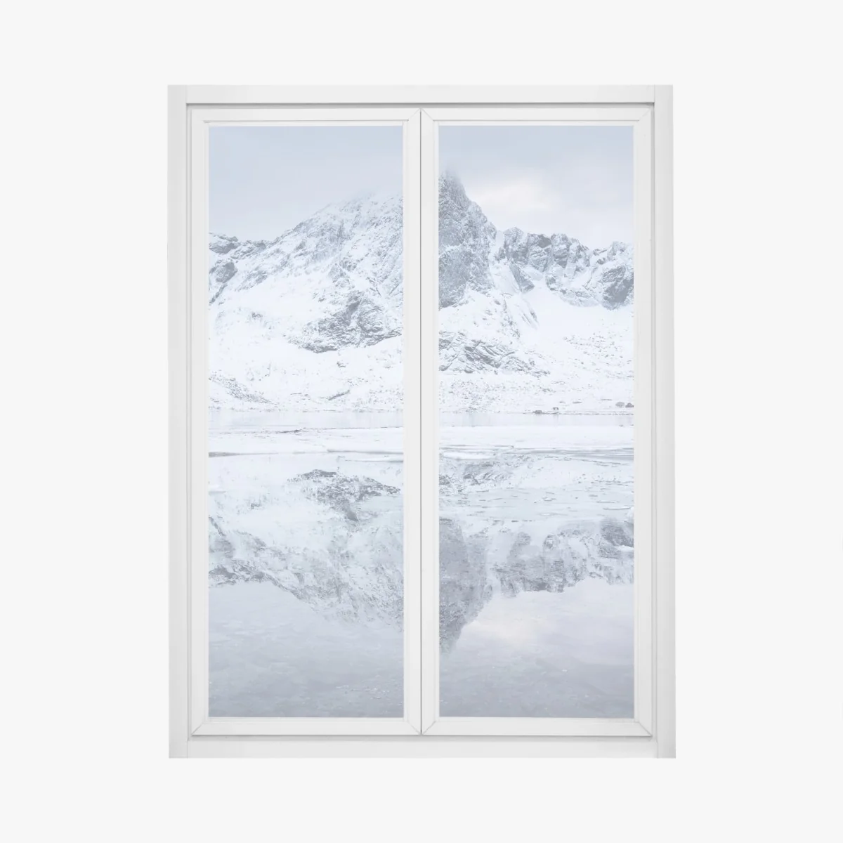 Pegatina para ventana reflejo helado en las montañas de Noruega – Pixers® Pegatina para ventana reflejo helado en las montañas de Noruega – Pixers®
