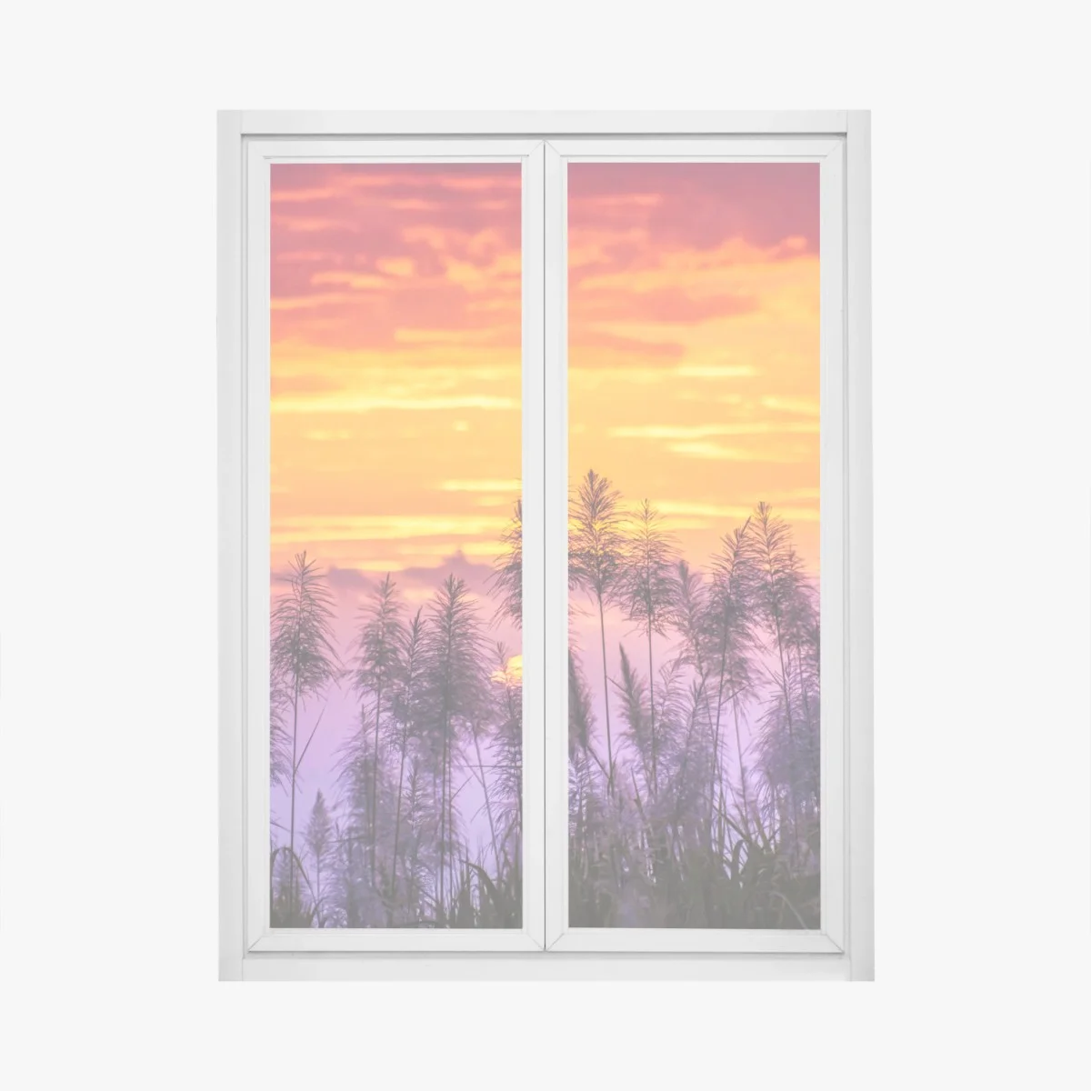 Pegatina para ventana puesta de sol entre cañas silvestres – Pixers® Pegatina para ventana puesta de sol entre cañas silvestres – Pixers®