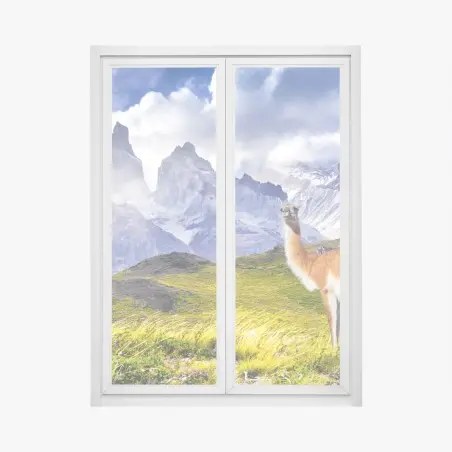 Pegatina para ventana amanecer en Torres del Paine – Pixers®