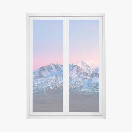 Pegatina para ventana silencio nevado de Mount St. Helens al atardecer – Pixers®